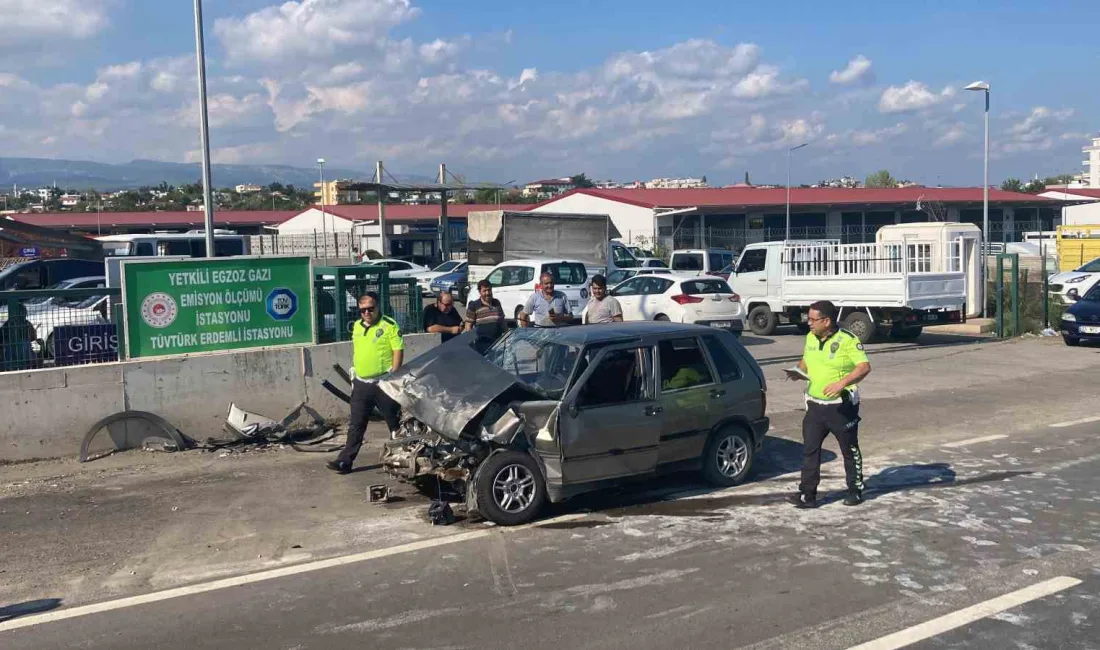 MERSİN'DE MUAYENE İSTASYONU ÖNÜNDE