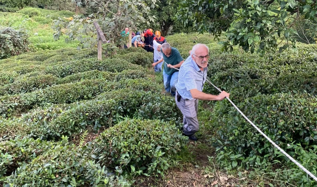 RİZE'DE BİNDİĞİ İLKEL TELEFERİKTEN