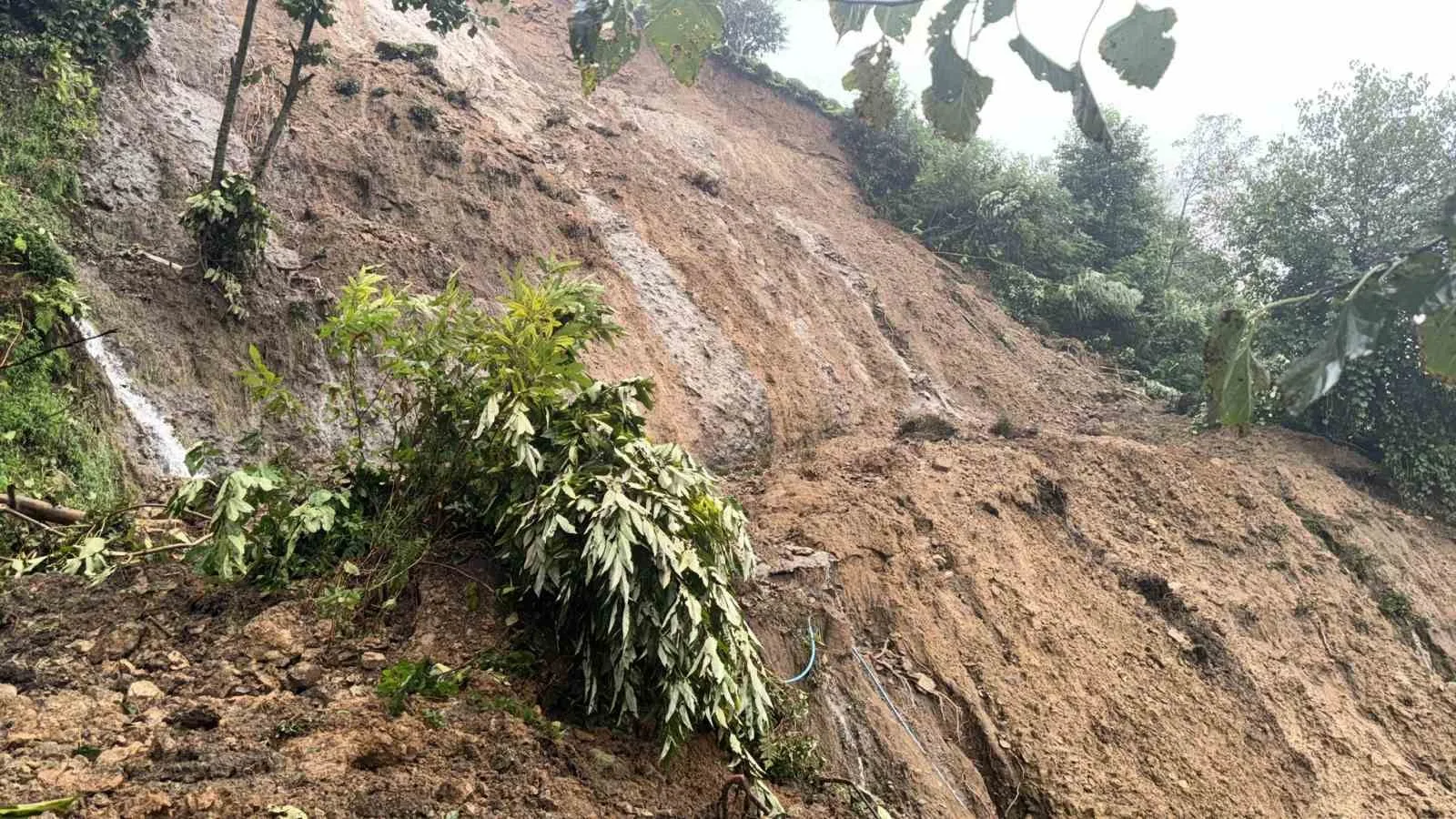 Rize’de şiddetli yağış sonrası heyelanlar meydana geldi