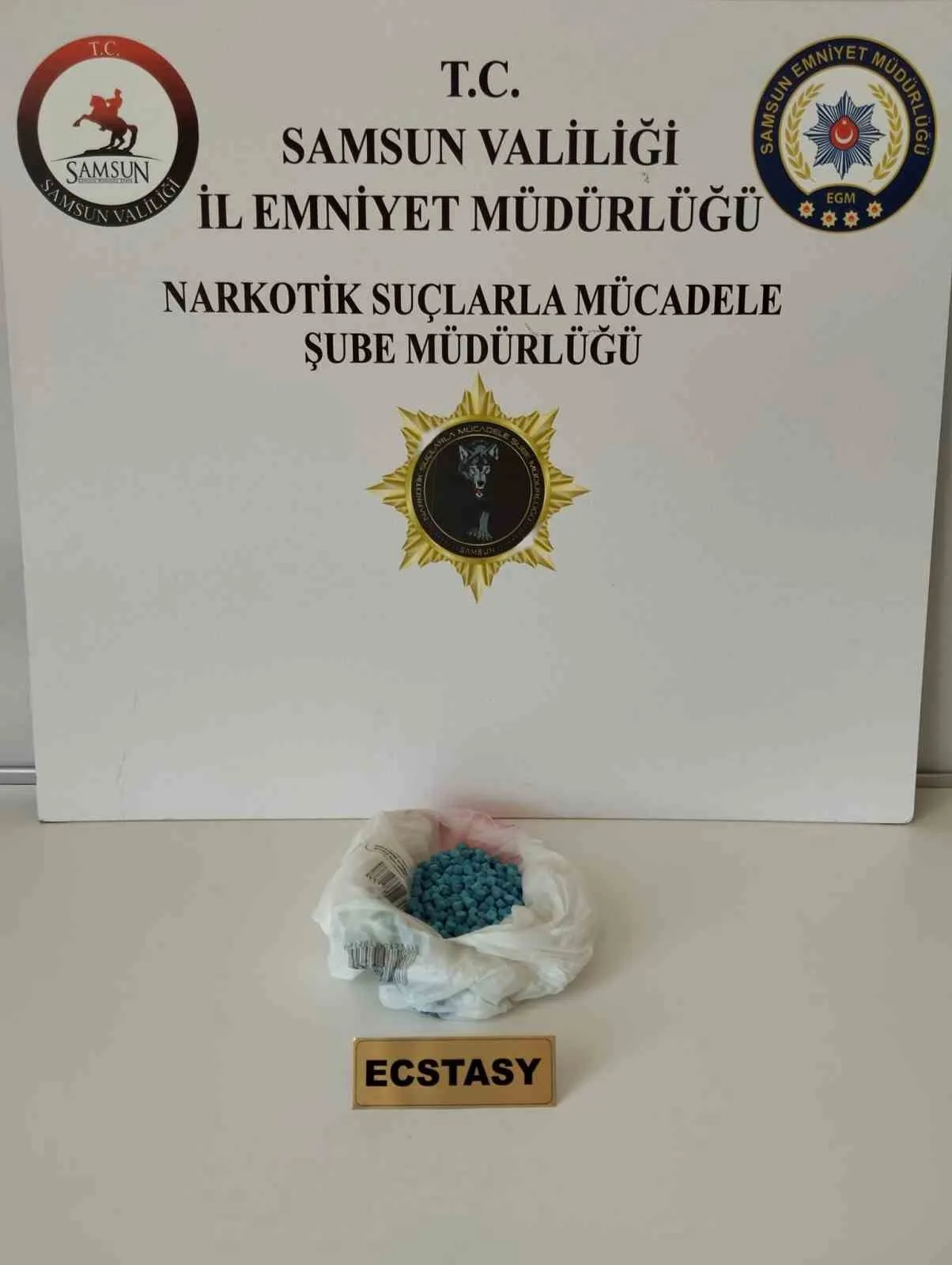 Samsun’da 526 adet ecstasy hap ele geçirildi