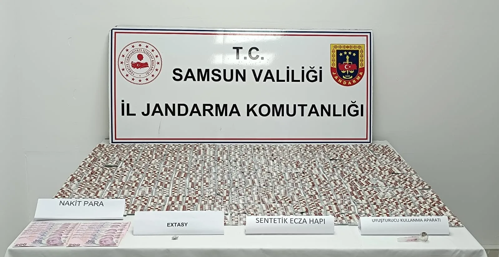 Samsun’da 6 bin 309 adet sentetik ecza ele geçirildi