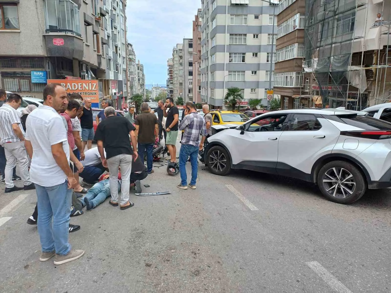 Samsun’da otomobil ile motosiklet çarpıştı: 1 yaralı