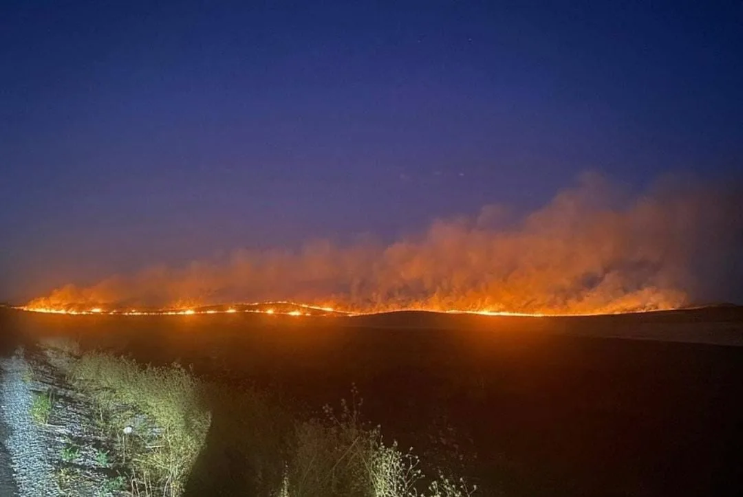 Siirt’te çıkan anız yangını yerleşim yerine sıçramadan söndürüldü