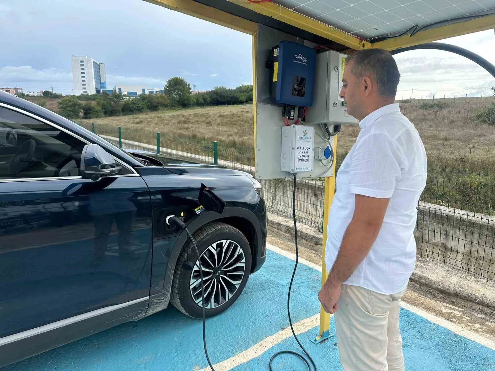 Sinop’ta güneş panellerinden elektrikli şarj istasyonu