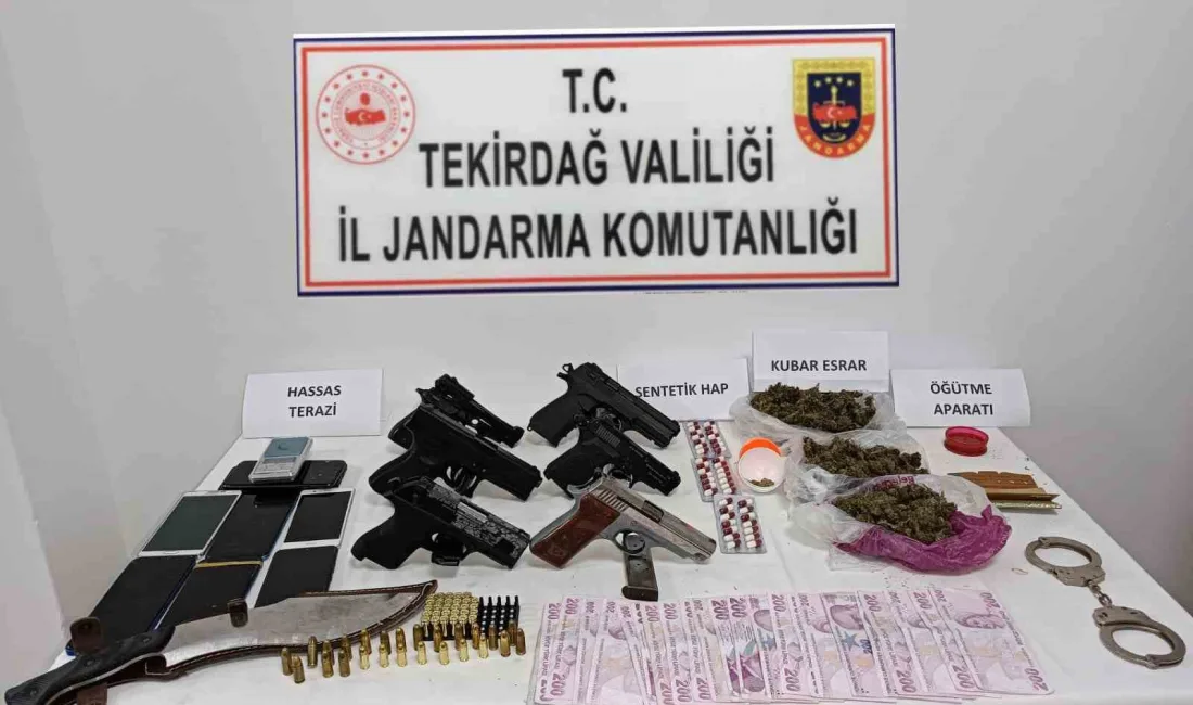 TEKİRDAĞ İL JANDARMA KOMUTANLIĞI’NIN İSTİHBARİ ÇALIŞMALARI SONUCU SÜLEYMANPAŞA İLÇESİ ALTINOVA