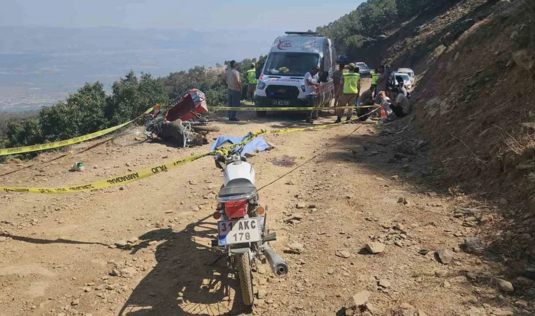 HATAY'DA YAYLA YOLUNDA 70 METREDEN UÇAN MOTOSİKLETTEKİ 1 KİŞİ ÖLDÜ,