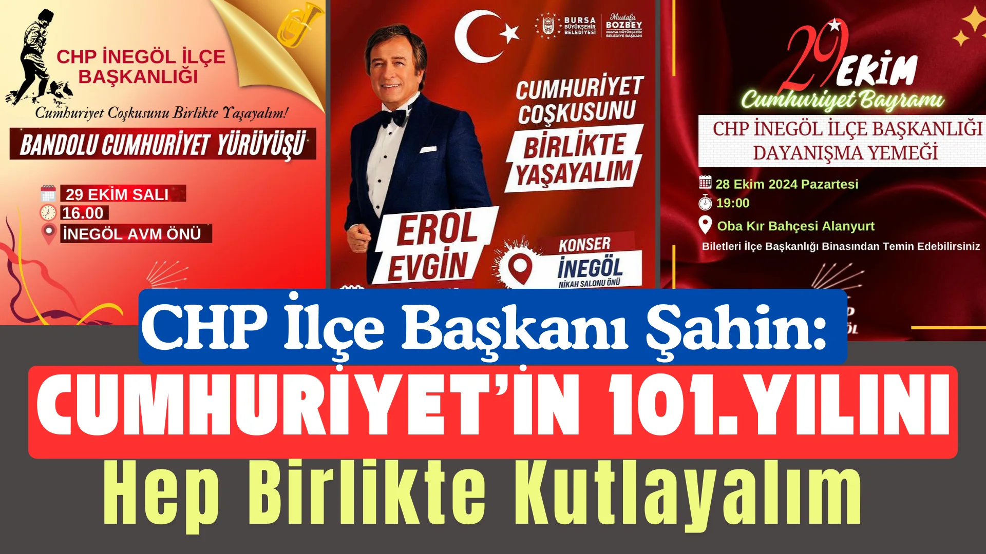 CHP İlçe Başkanı Zemci Şahin: Cumhuriyet’in 101 yılını hep birlikte kutlayalım