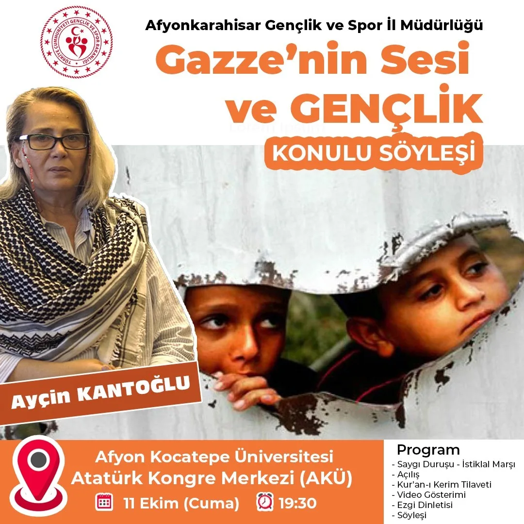 Afyonkarahisar’da “Gazze’nin Sesi ve Gençlik” konulu söyleşi