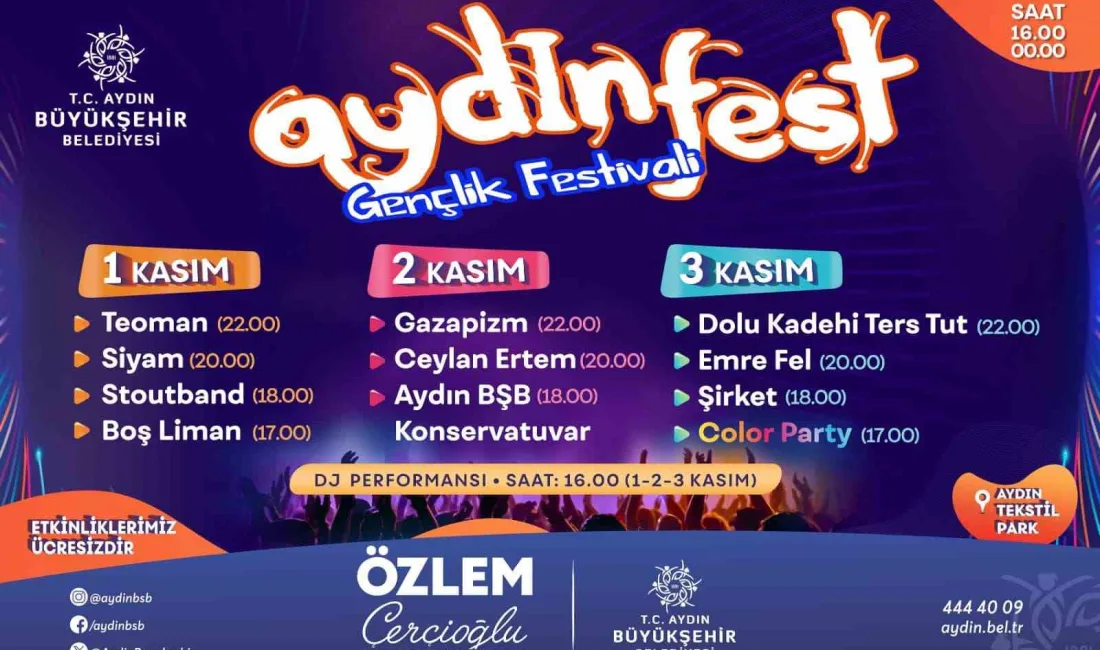 AYDINFEST 1 KASIM’DA BAŞLIYOR