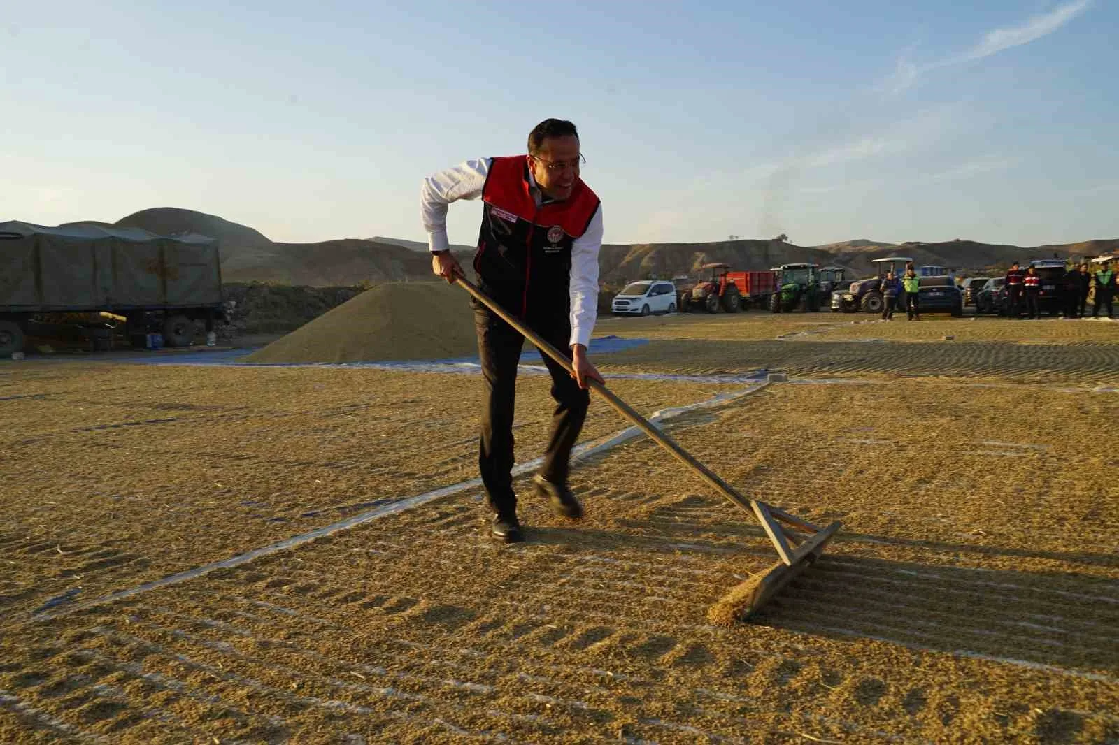 Bakan Yardımcısı Gizligider Çankırı’da çeltik hasadına katıldı