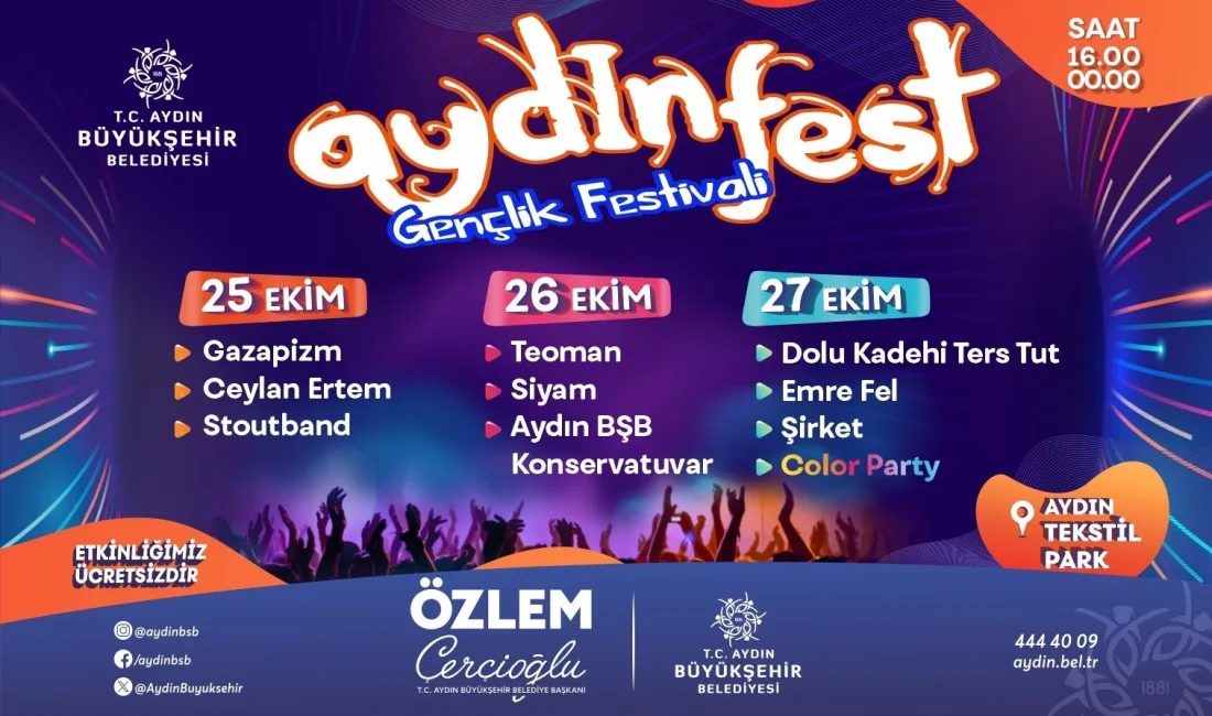 BAŞKAN ÇERÇİOĞLU, AYDINLILARI AYDINFEST’TE