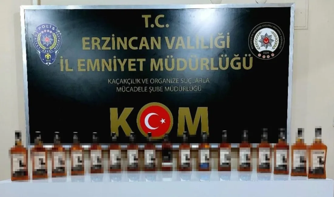 ERZİNCAN’DA 17 ŞİŞE KAÇAK