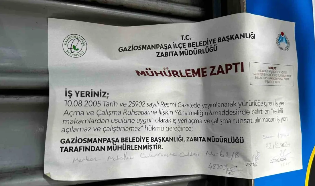 GAZİOSMANPAŞA'DA SAHTE İÇKİ NEDENİYLE