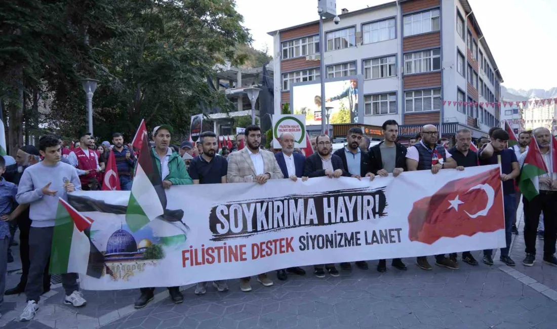 GÜMÜŞHANE’DE İSRAİL’İN GAZZE İŞGALİNİN