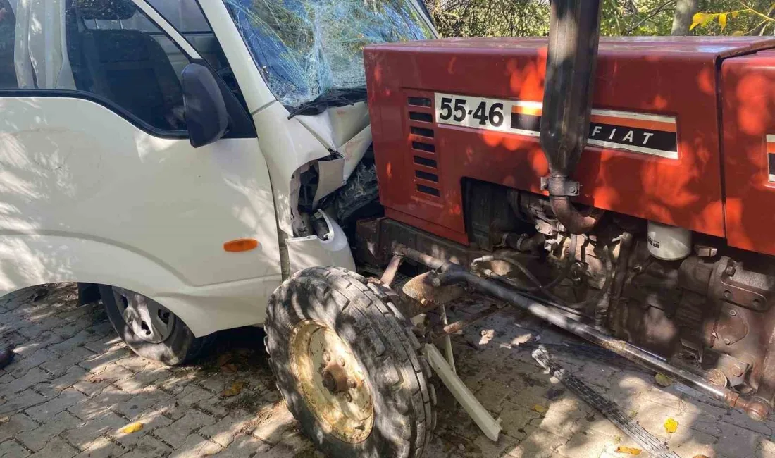 BOLU’DA KÖY YOLUNDA TRAKTÖRLE