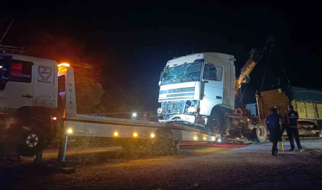 AFYONKARAHİSAR’DA KONTROLDEN ÇIKAN TIR