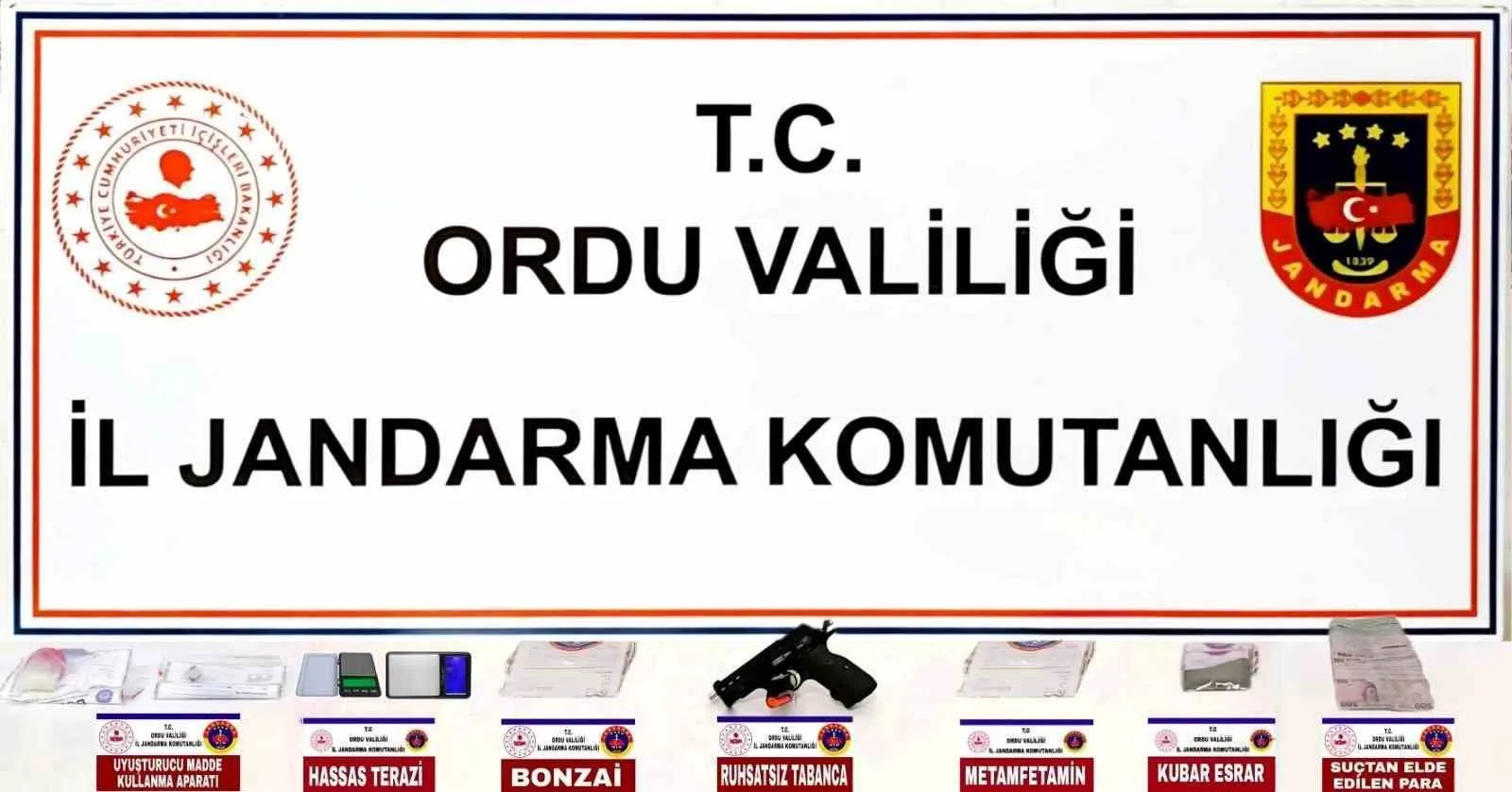 Ordu’da jandarmadan uyuşturucu operasyonu: 7 tutuklama