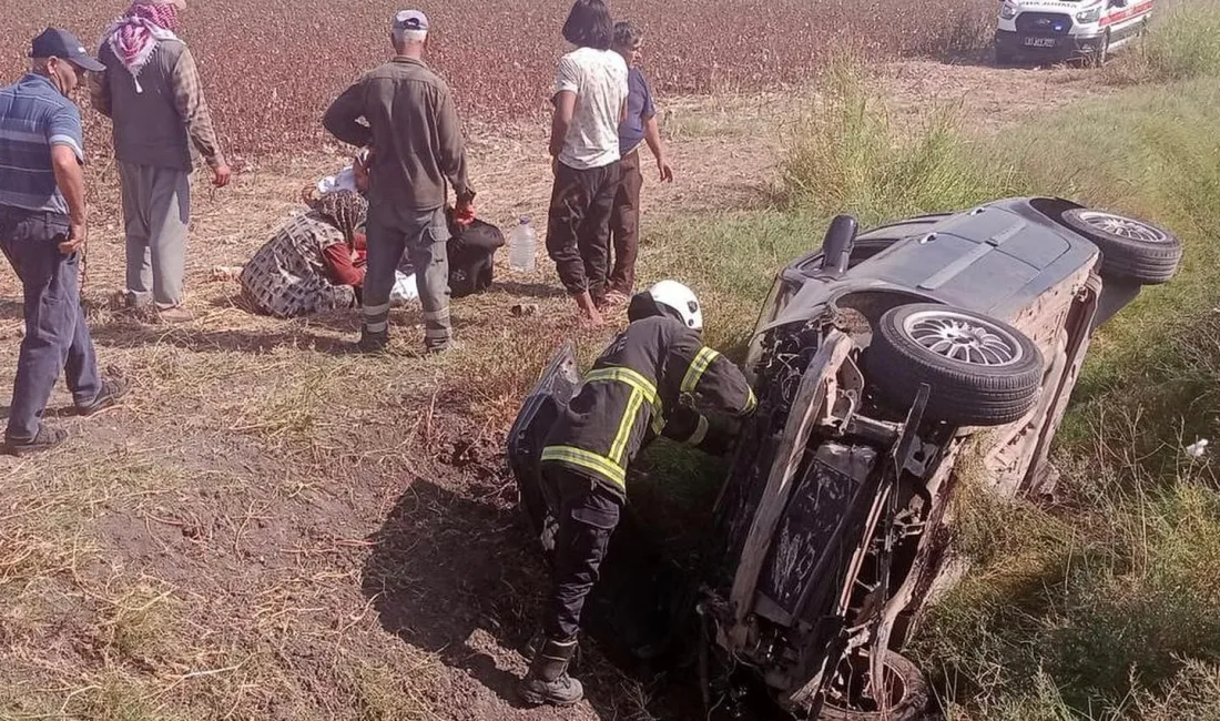 HATAY'DA ŞARAMPOLE DEVRİLEN OTOMOBİLDEKİ