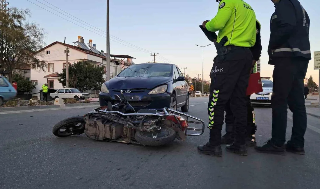 KARAMAN’DA OTOMOBİL İLE ÇARPIŞAN