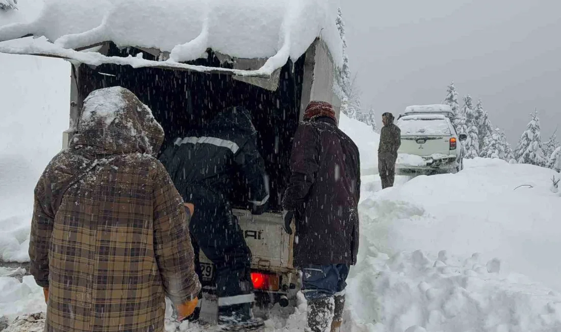 RİZE’DE KAR YAĞIŞI NEDENİYLE