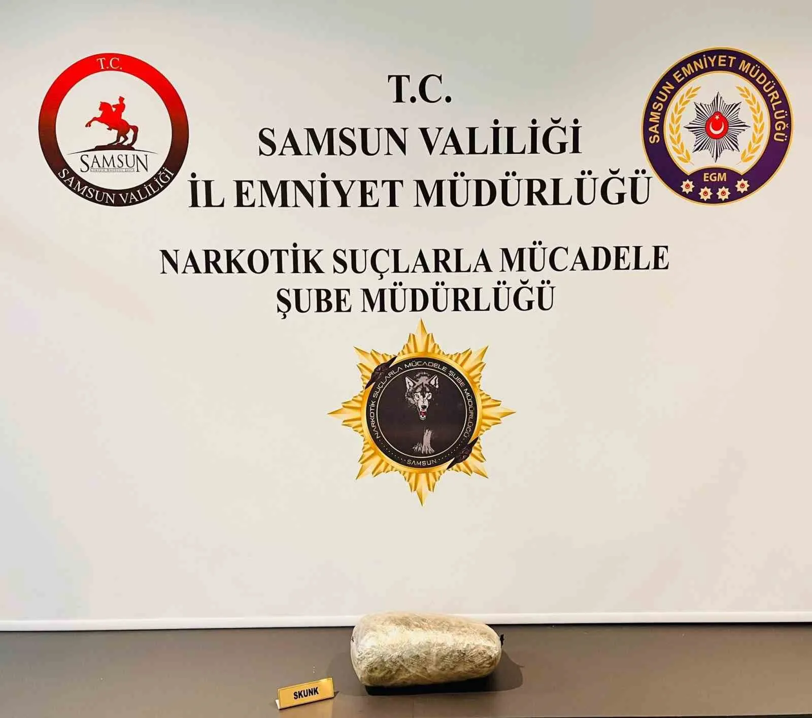 Samsun’da 1 kilo skunk ile yakalanan şahsa gözaltı