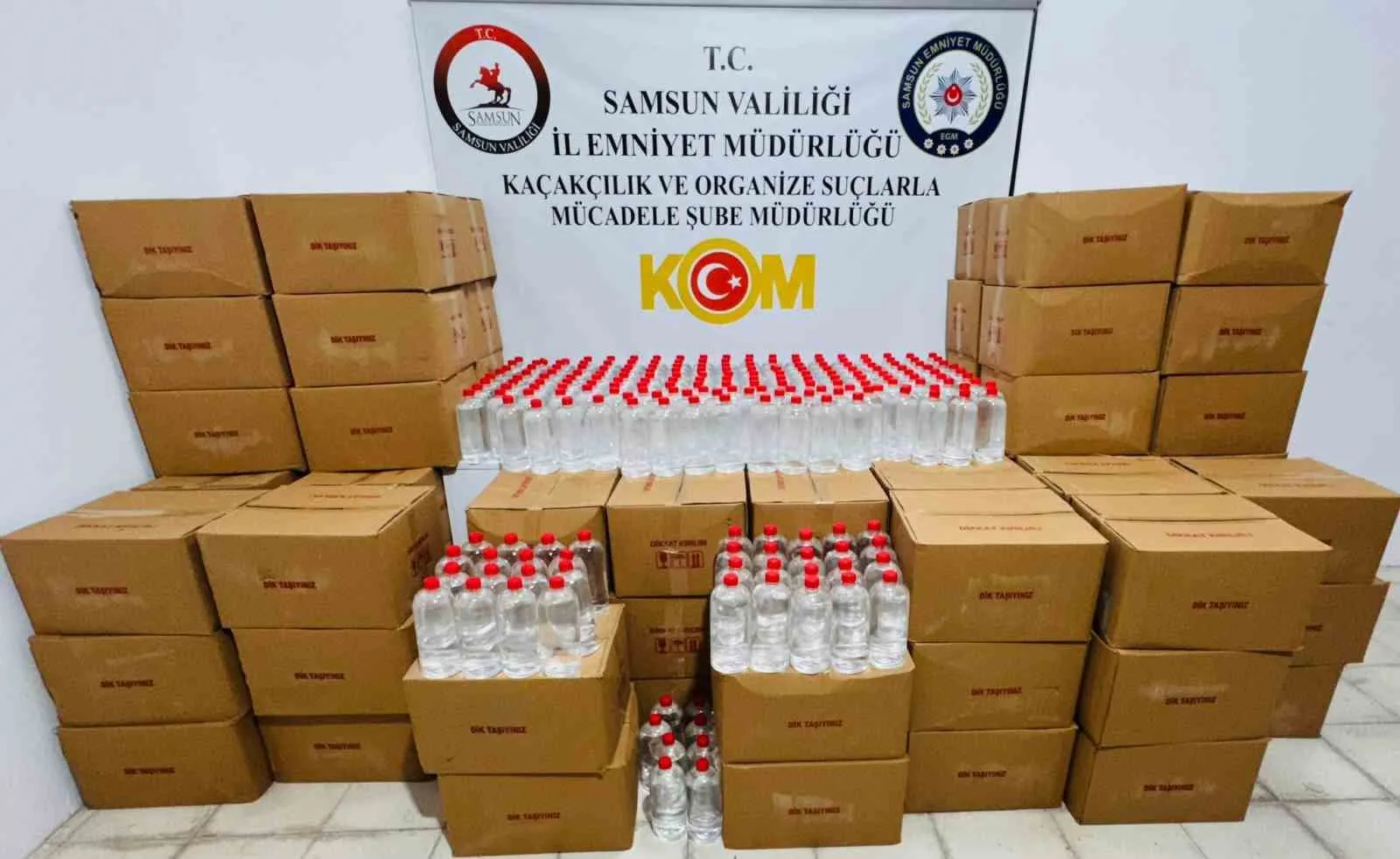 Samsun’da 1 ton 200 litre etil alkol ele geçirildi