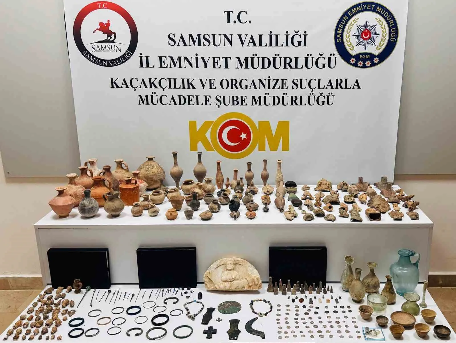 Samsun’da 325 tarihi eser ele geçirildi: 1 gözaltı