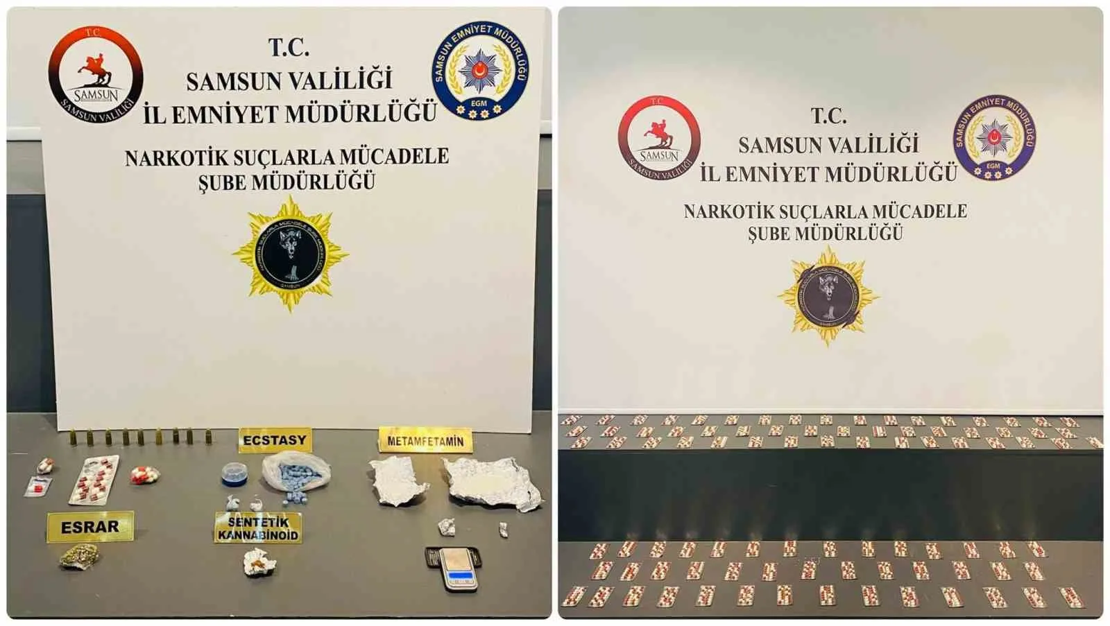 Samsun’da uyuşturucuyla yakalanan 2 kişi gözaltına alındı