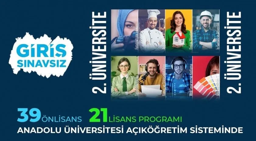 ANADOLU ÜNİVERSİTESİNİN SINAVSIZ İKİNCİ