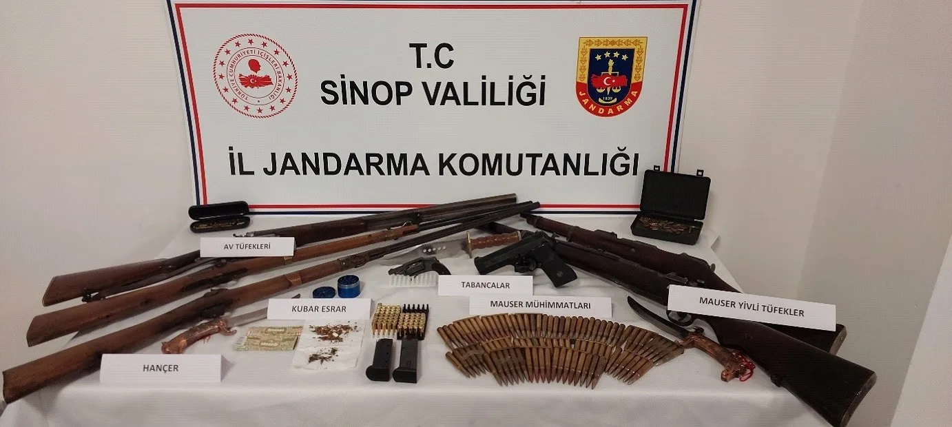 Sinop’ta silah kaçakçılığı operasyonu: 1 gözaltı