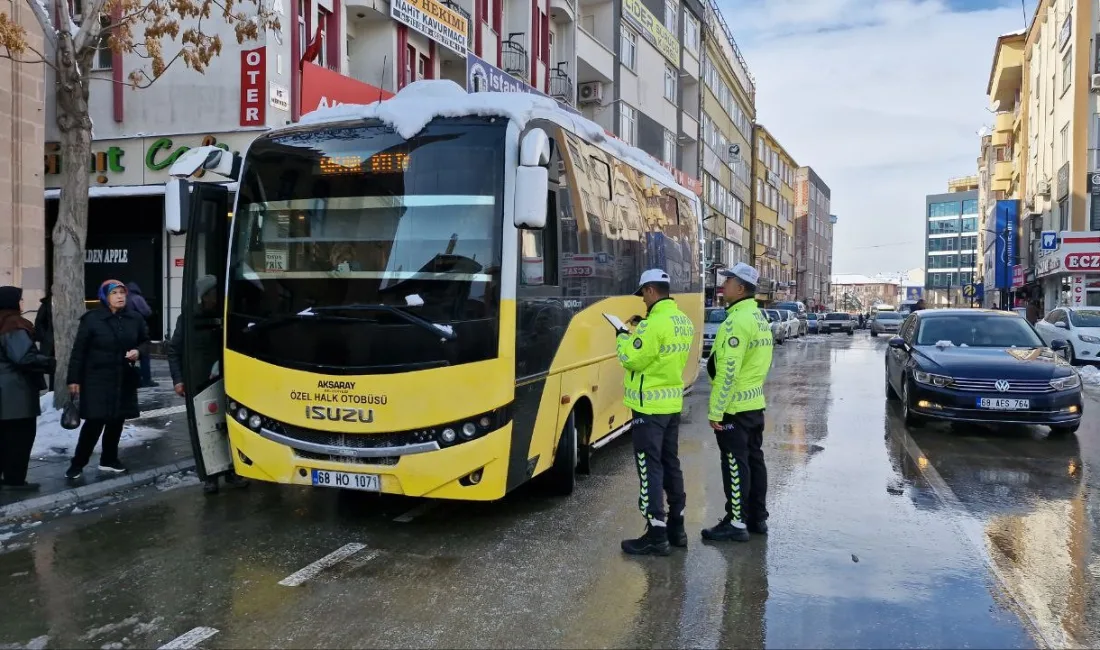 AKSARAY'DA KAR YAĞIŞININ ARDINDAN