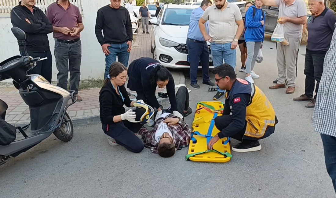 ANTALYA’DA OTOMOBİLİN MOTOSİKLETE ÇARPMASI