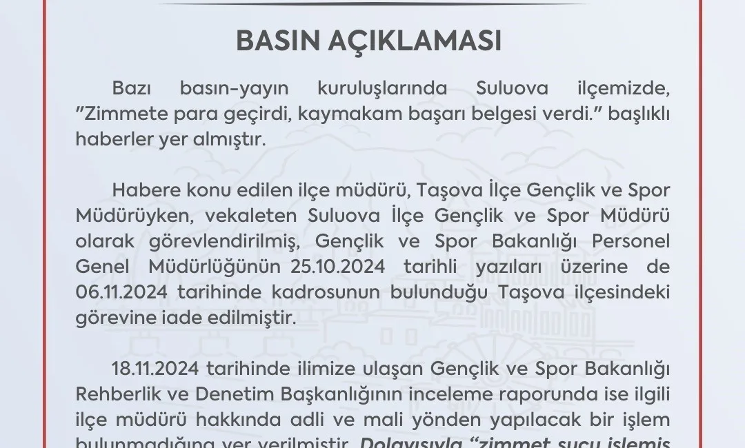 AÇIKLAMADA, “ZİMMET SUÇU İŞLEMİŞ