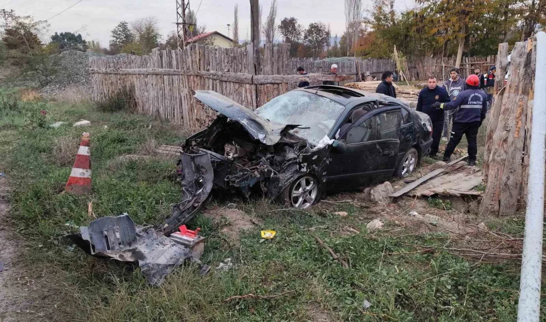 AMASYA’DA SÜRÜCÜSÜNÜN KONTROLÜNDEN ÇIKARAK