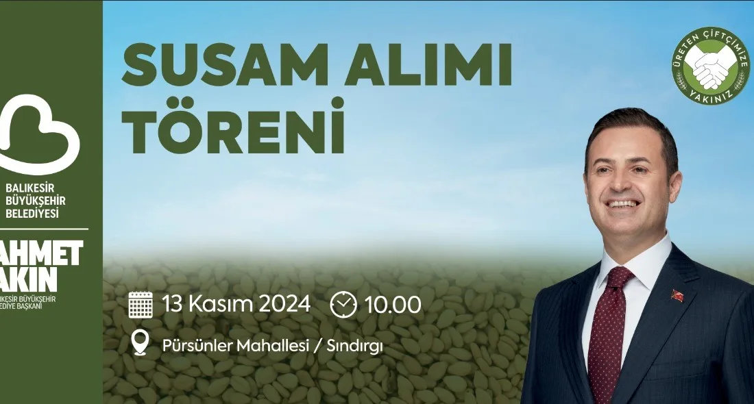 BALIKESİR BÜYÜKŞEHİR’DEN SUSAM ÜRETİCİSİNE