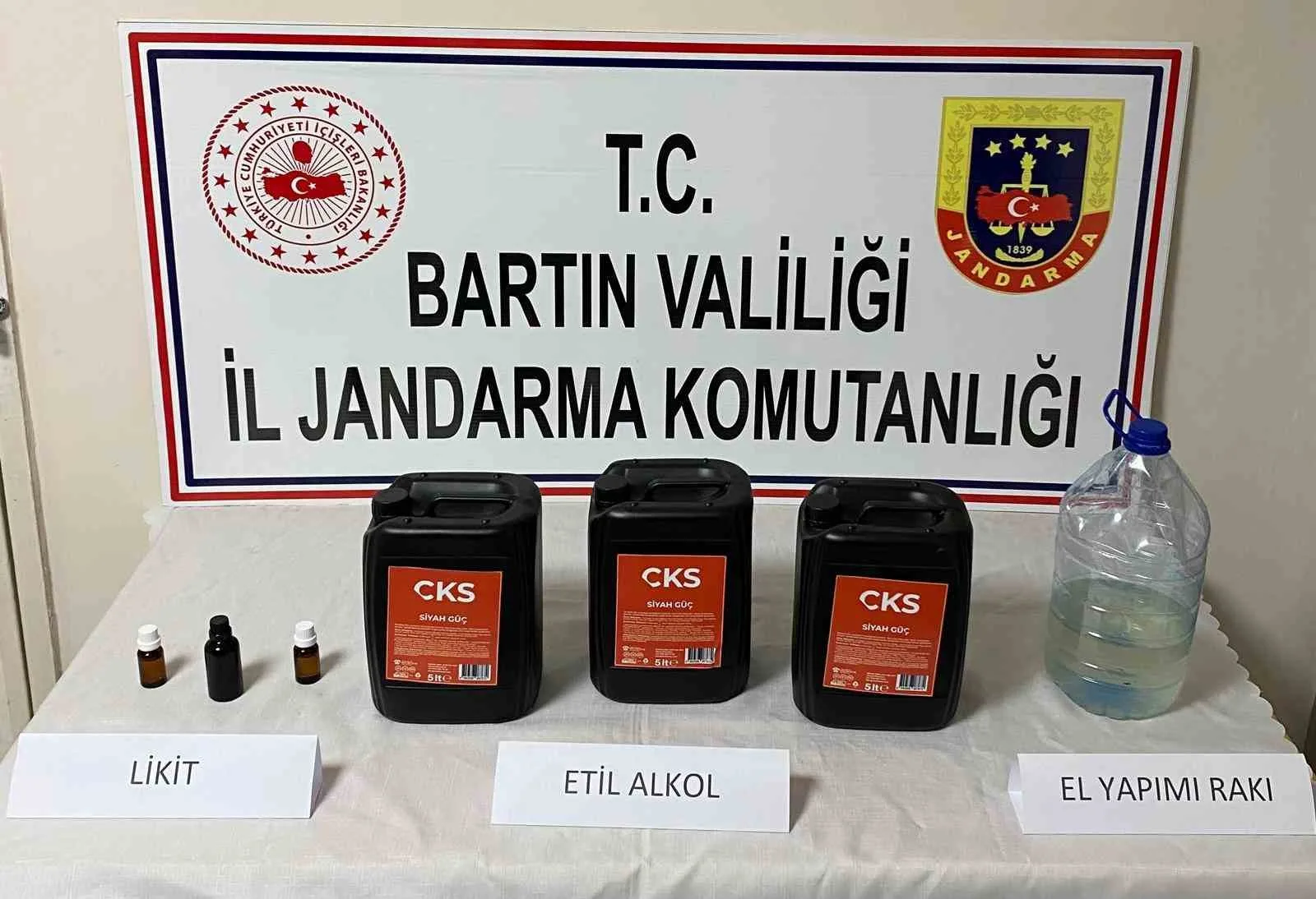 Bartın’da 15 litre etil alkol ele geçirildi