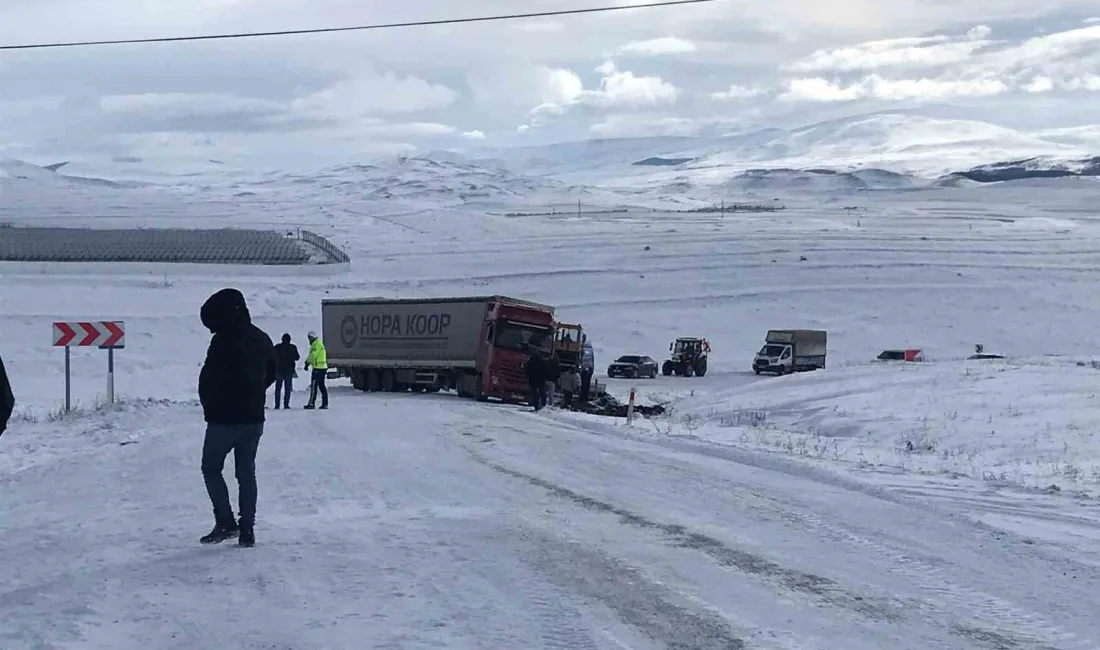 BUZLANAN YOLDA KAYAN TIR