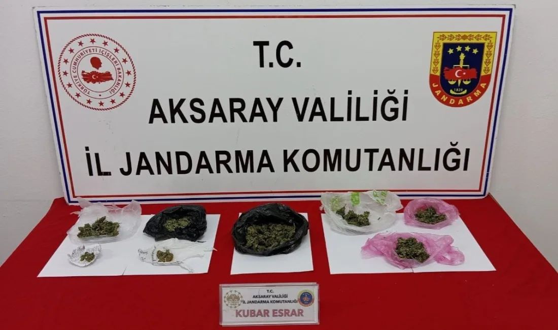 AKSARAY'DA JANDARMANIN UYUŞTURUCUYLA BİRLİKTE