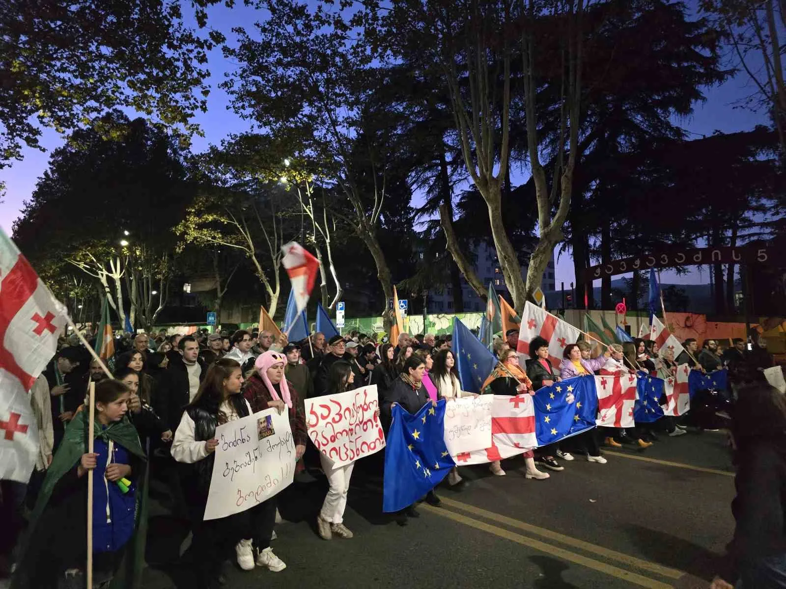 Gürcistan’da muhalefet partilerinden protesto yürüyüşü: “Yeniden seçim istiyoruz”