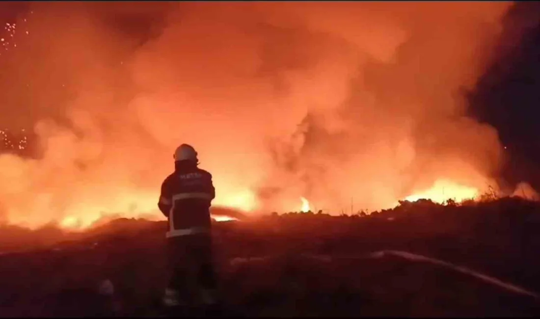 HATAY'DA ARAZİDE ÇIKAN YANGIN,