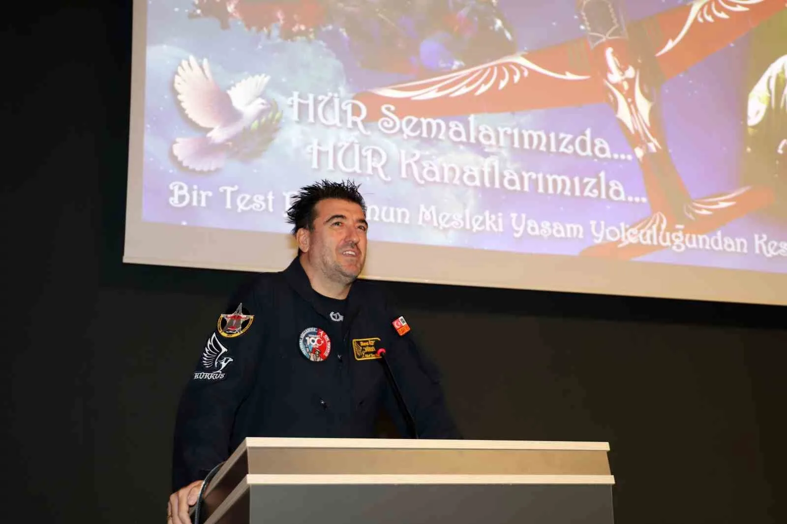 HÜRKUŞ Test Pilotu Özpala, tecrübelerini NEÜ öğrencileriyle paylaştı