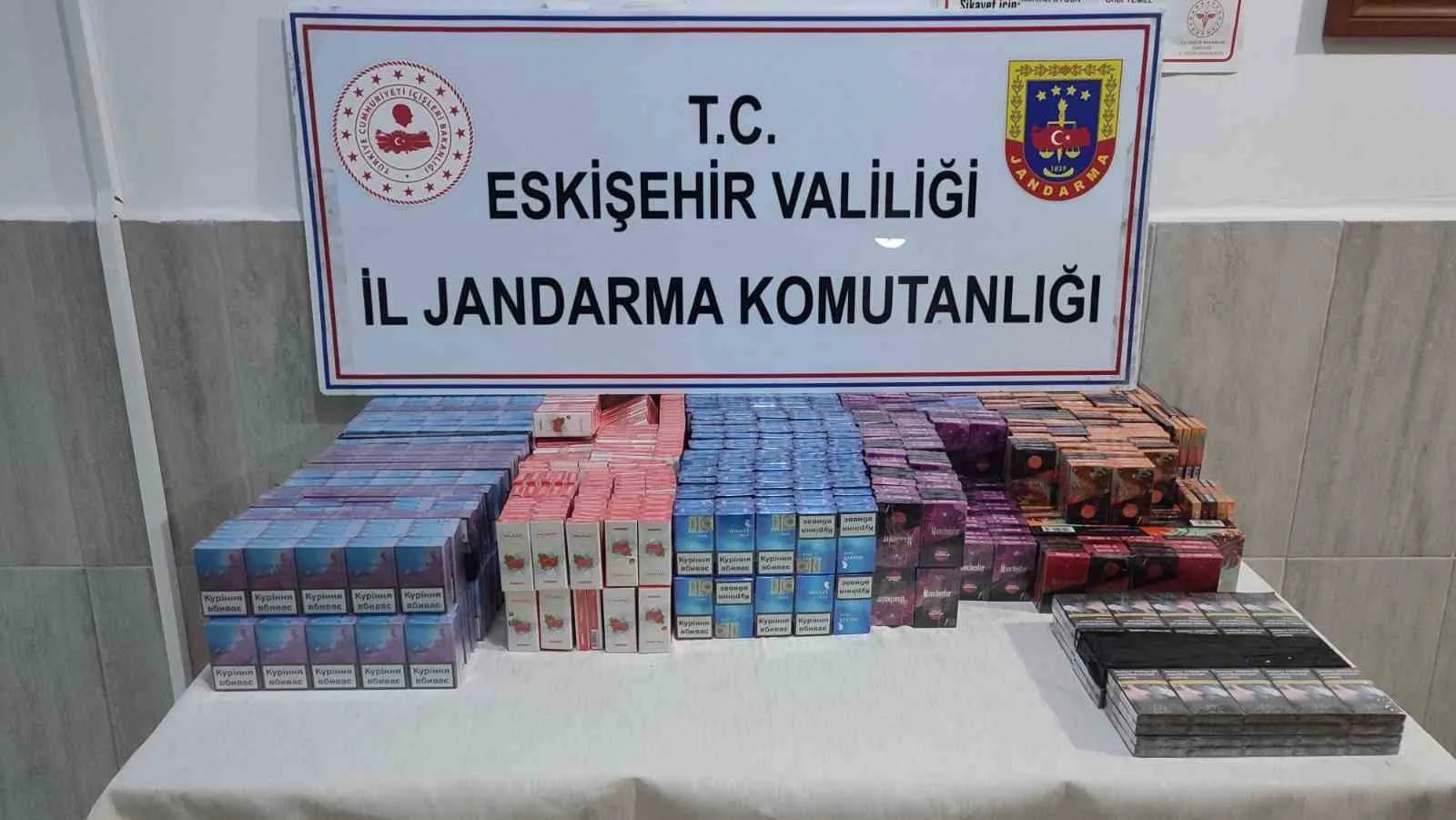 Jandarma ekiplerinden kaçak sigara operasyonu