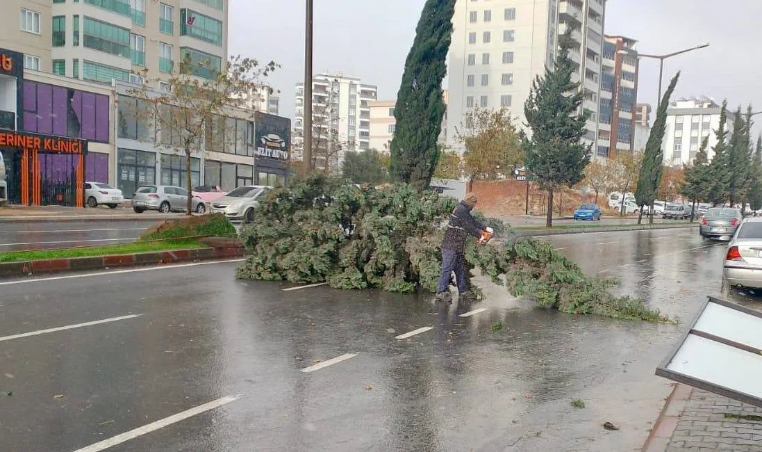 KAHRAMANMARAŞ'TA ETKİLİ OLAN FIRTINANIN