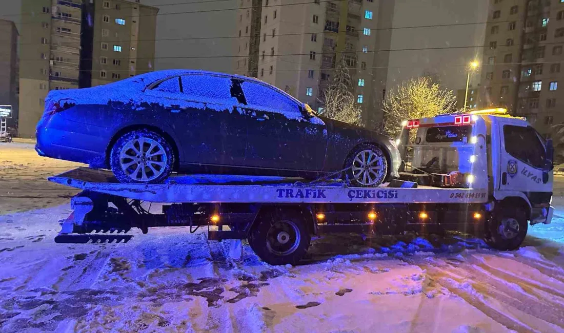 KAYSERİ'NİN MELİKGAZİ İLÇESİNDE KAR