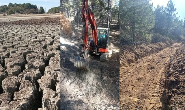 Kuruyan Yayla Gölünü besleyen kanalların bakımına başlandı