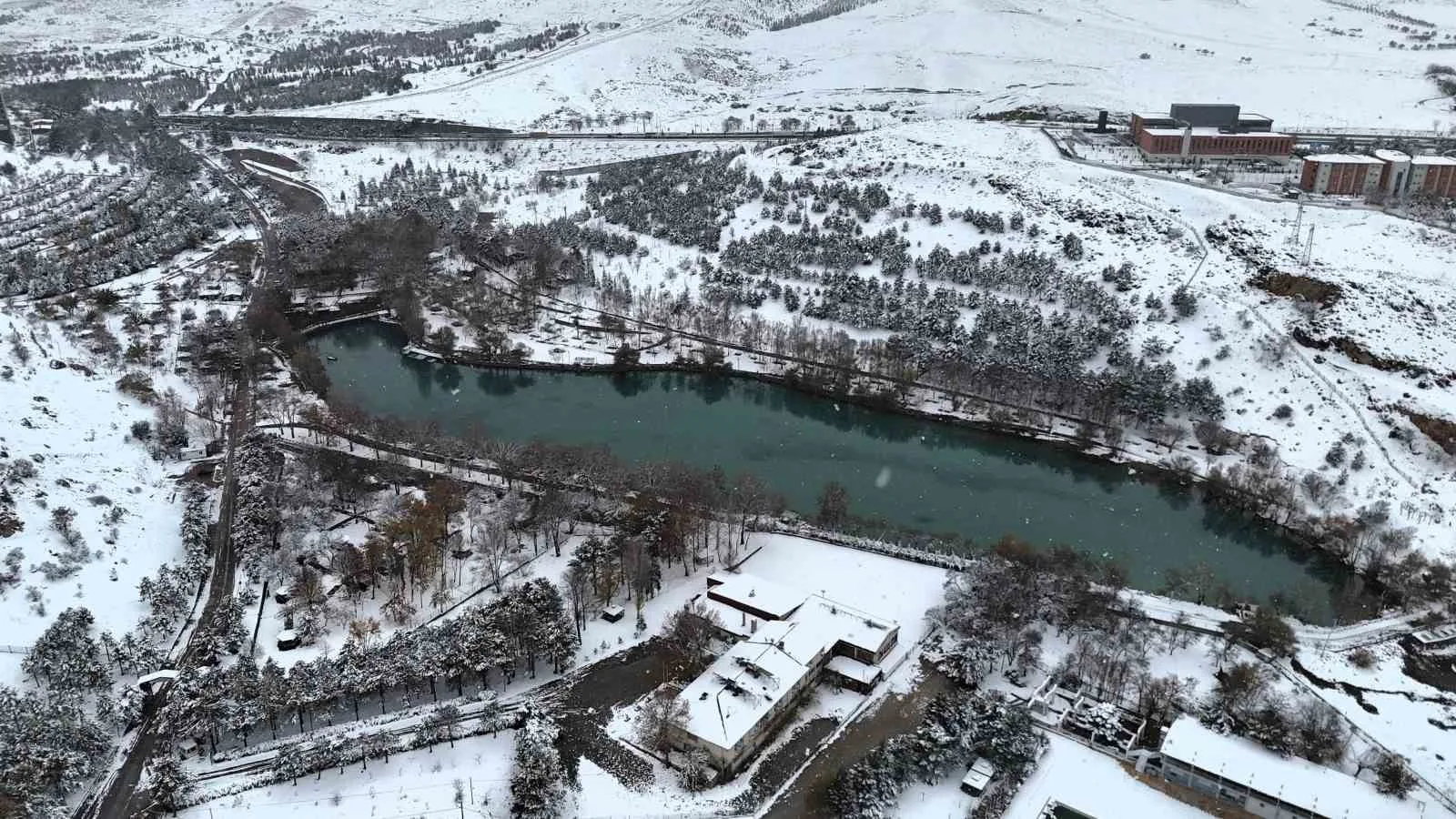 Malatya’da kar yağışı sonrası kış manzaraları