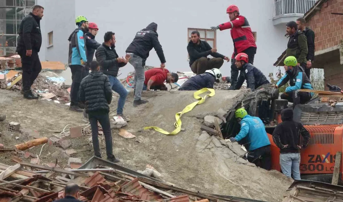 MALATYA’DA YIKIM ESNASINDA ENKAZ