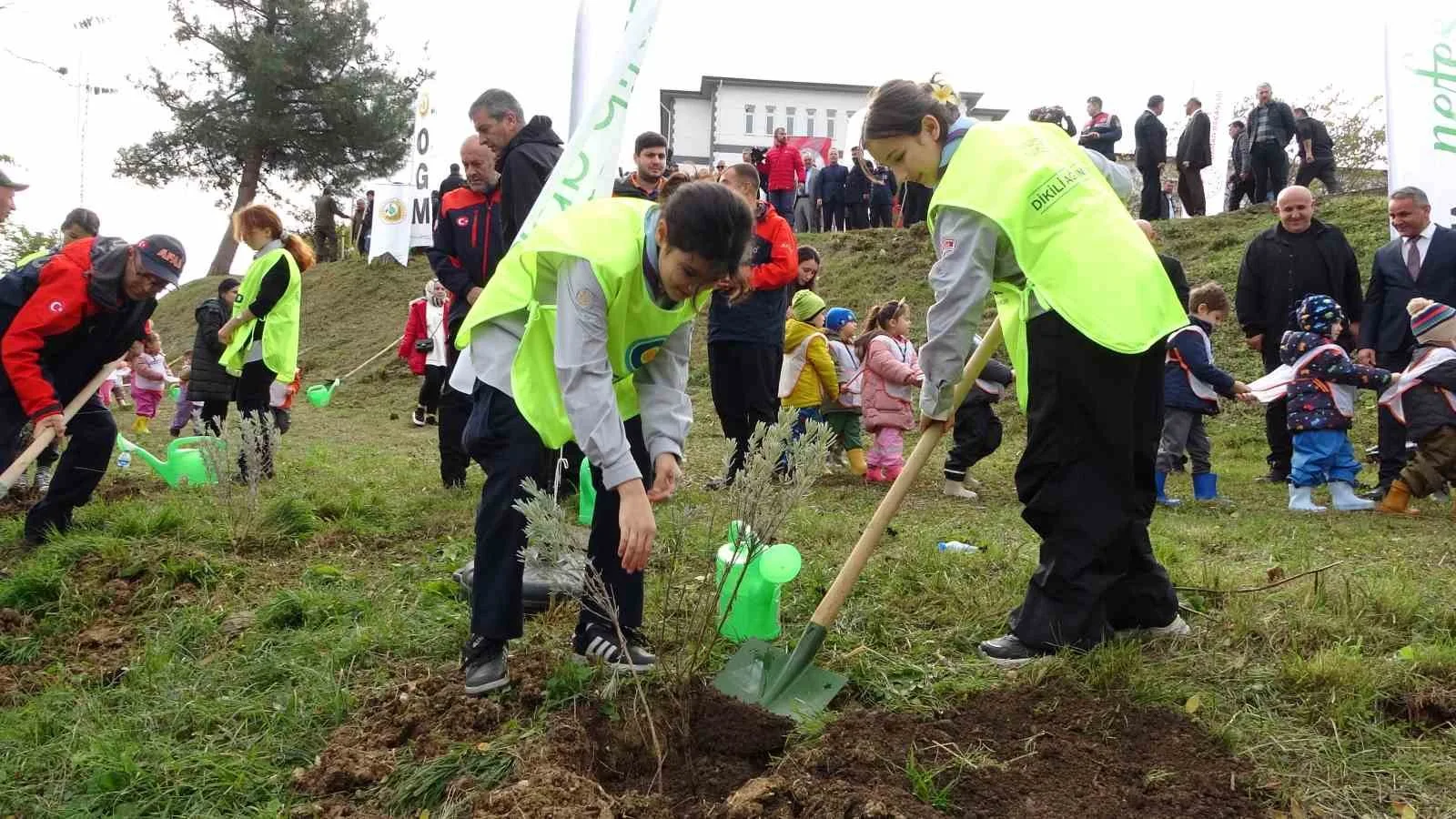 Ordu’da yaklaşık 5 bin fidan toprakla buluşturuldu