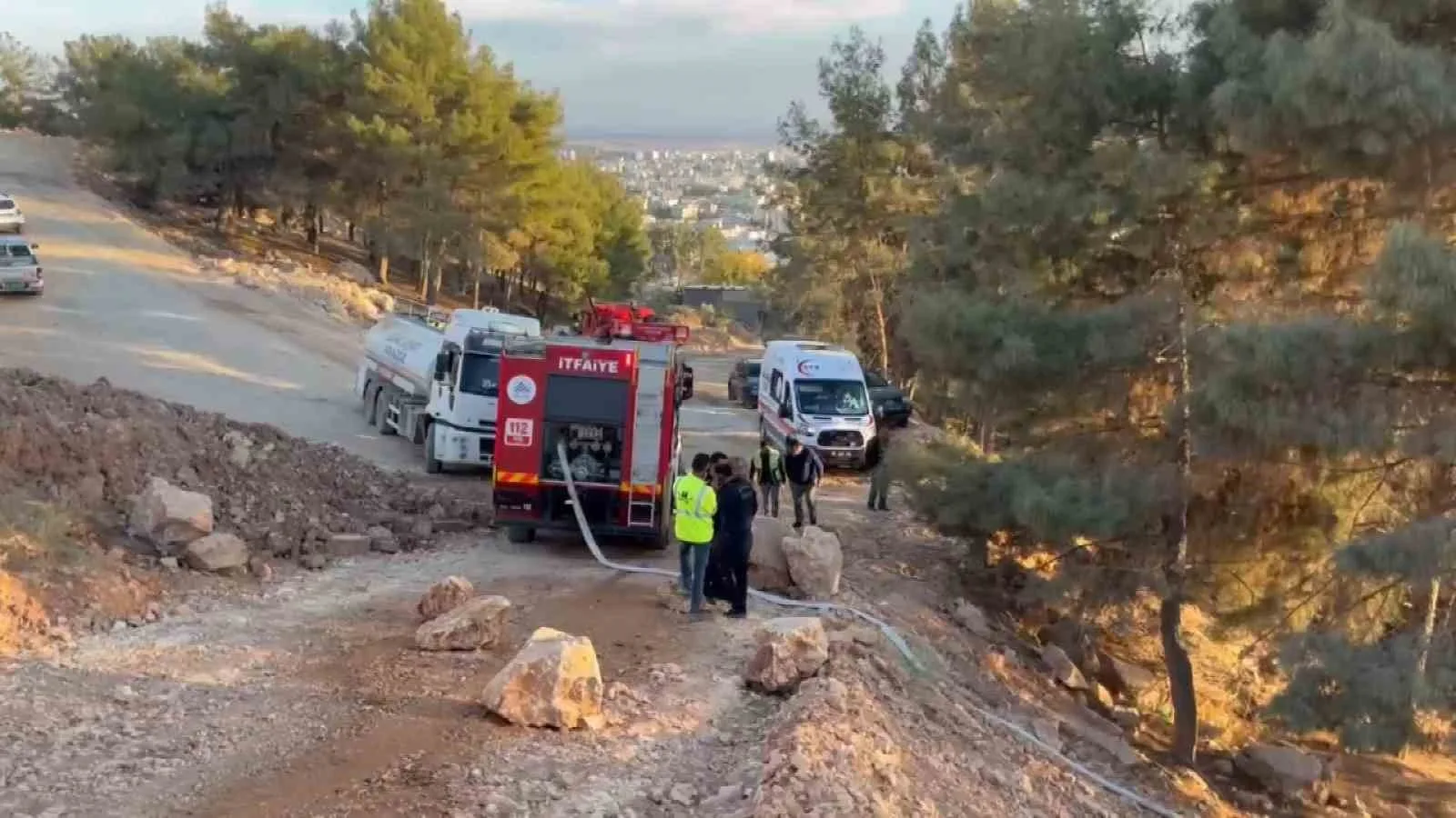 Ormanlık alanda çıkan yangın korkuttu