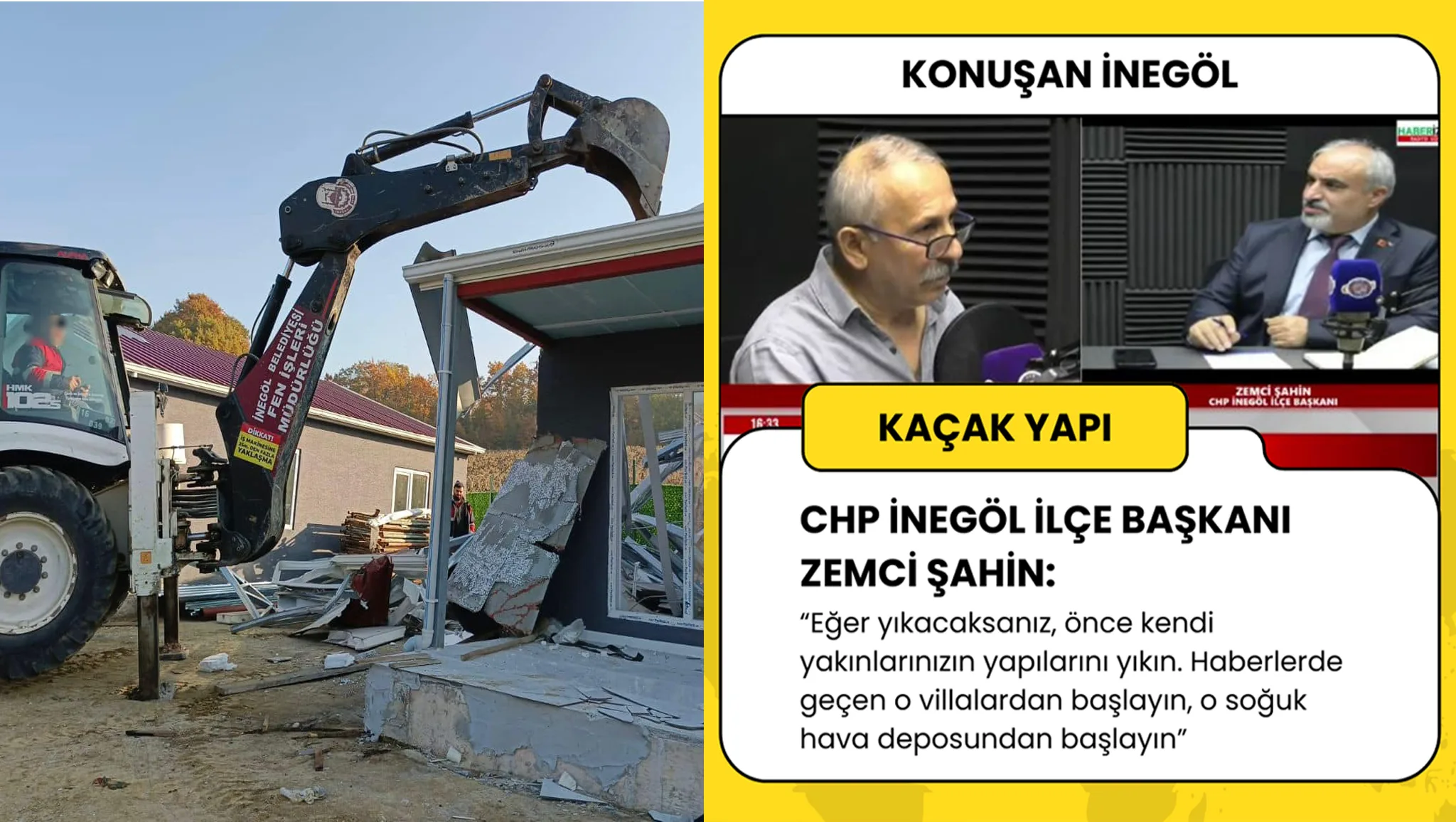 CHP İnegöl İlçe Başkanı Şahin’den Kaçak Yapı Cevabı: “Önce O Soğuk Hava Deposundan Başlasınlar”